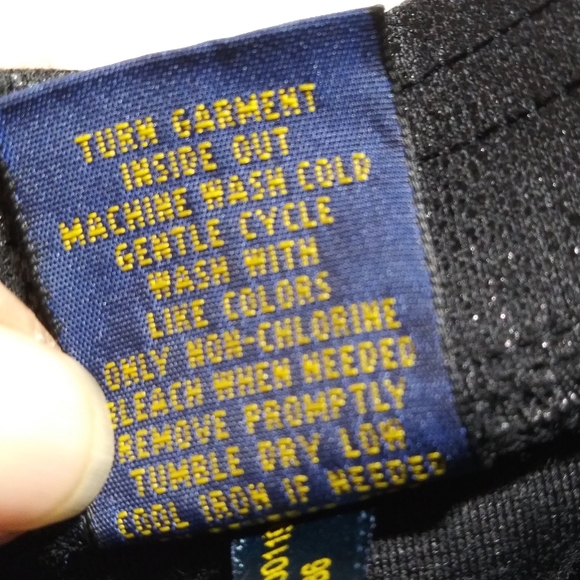 Polo Ralph Lauren Metallic Black Leggings ~ Medium - Picture 10 of 13